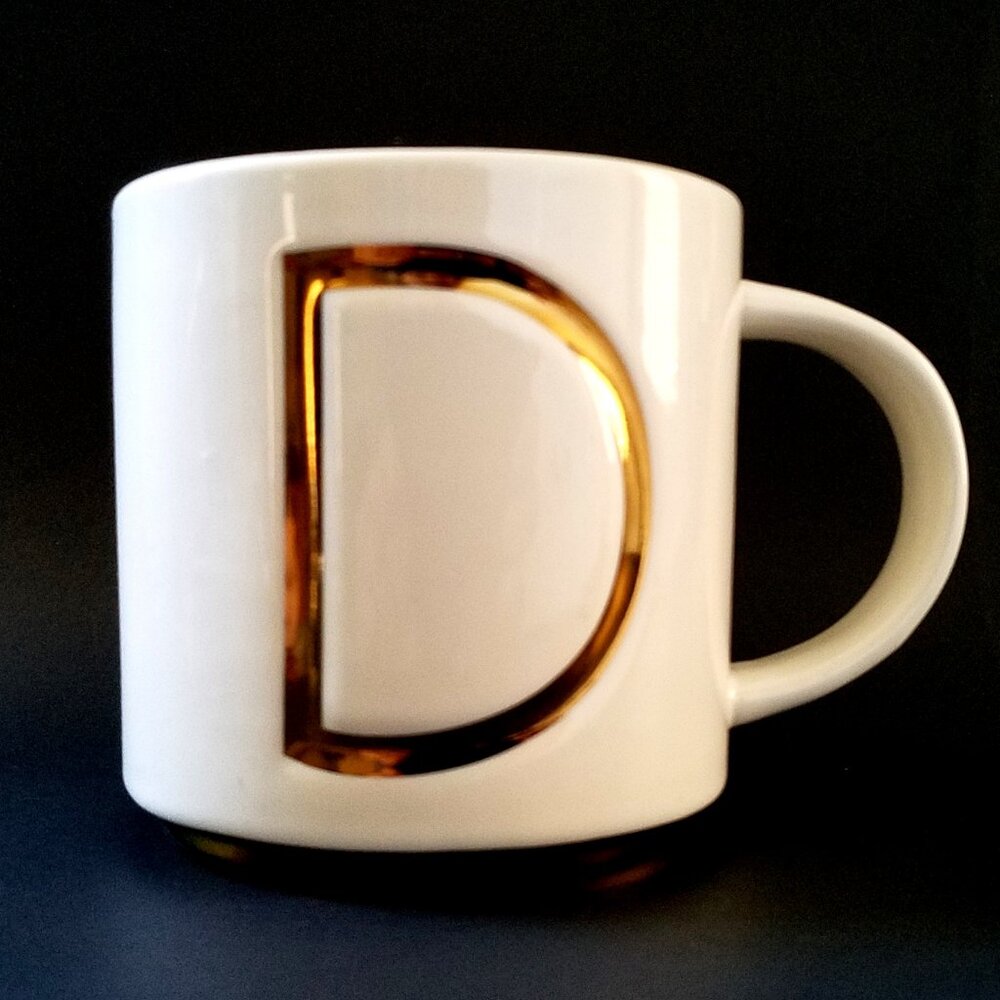 Williams Sonoma Gold Monogram D Mug